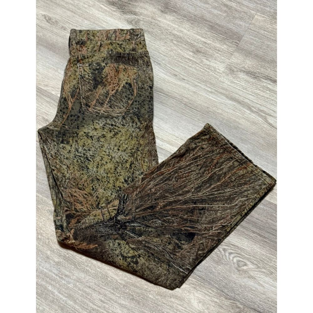 Vintage Mossy Oak Camo Pants Brush Pattern Hunting kids 16